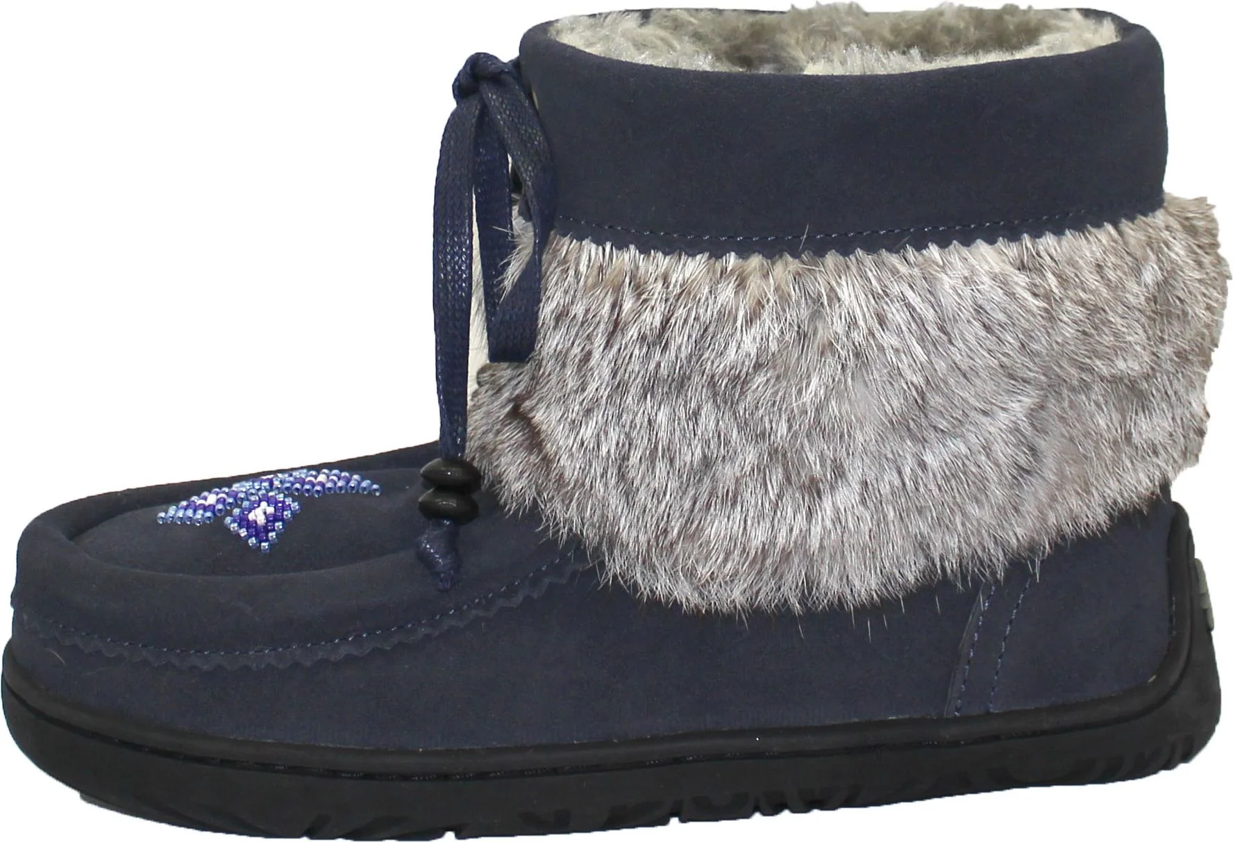 Short Navy Suede Mukluk - Image 2