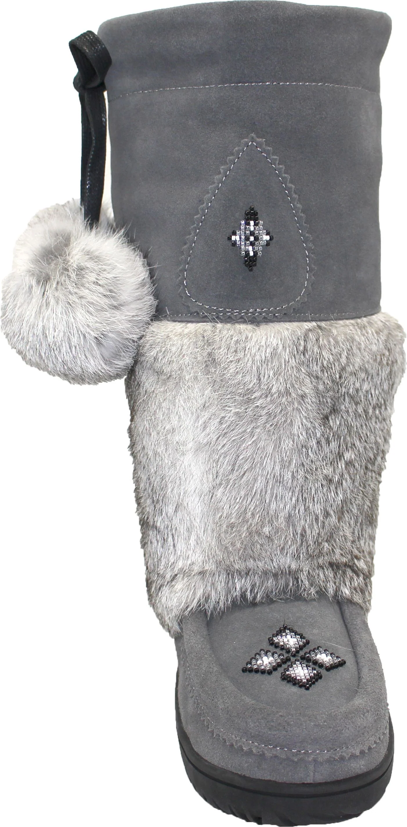 Tall Waterproof Charcoal Suede Mukluk - Image 3