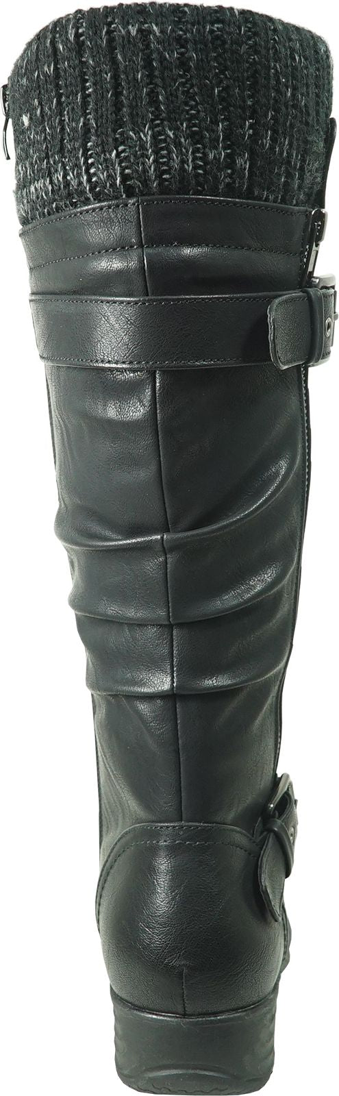 Tall Fur Lined Waterproof Wide Calf Black - Image 3